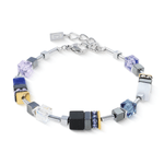 GeoCUBE Precious Motion Bracelet - Blue Moon Bicolor Silver