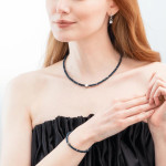 Coeur de Lion Wave Essence Bracelet - Navy Jade Silver 