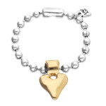 UNOde50 Bead Bracelet with Gold Heart Detail 