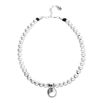 Short Beaded Necklace with Medium and Large Sphere