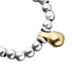 UNOde50 Beaded Bracelet with Small and Large Beads - Two Tone 