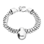 UNOde50 Bracelet with Silver Threads and Large Sphere