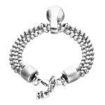 UNOde50 Bracelet with Silver Threads and Large Sphere 