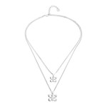 UNOde50 Double Butterfly Necklace - Silver