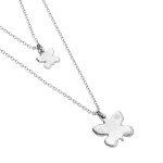 UNOde50 Double Butterfly Necklace - Silver