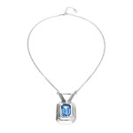 UNOde50 Sky Blue Core Necklace - Silver
