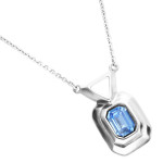 UNOde50 Sky Blue Core Necklace - Silver 