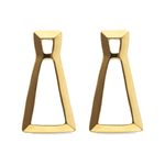 Open Triangle Earrings - Gold