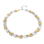 UNOde50 Necklace with Combined Links in Gold and Silver