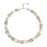 UNOde50 Necklace with Combined Links in Gold and Silver