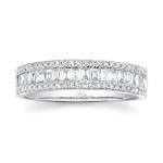 Shy Creation Diamond Baguette Band - White Gold 
