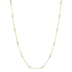 Shy Creation Cultured Pearl Sparkle Chain Necklace 