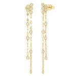 Shy Creation Diamond Sparkle Chain Earrings 