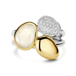 Ti Sento Milano 3 Pebble Round Ring 