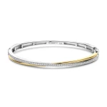 Ti Sento Milano Zirconia Crossover Bangle Bicolor 