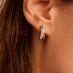 Ti Sento Milano Zirconia Crossover Hoops 