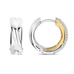 Ti Sento Milano Zirconia Crossover Hoops 
