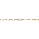 Ti Sento Milano Two Tone Paperclip Chain Necklace