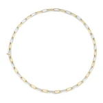 Ti Sento Milano Two Tone Paperclip Chain Necklace