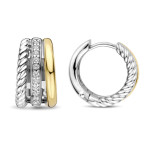 Ti Sento Milano Triple Two Tone Huggie Earrings 