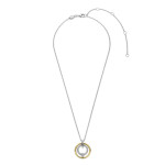 Ti Sento Milano Double Circle Necklace with Gold and Pave Rings