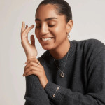 Ti Sento Milano Double Circle Necklace with Gold and Pave Rings