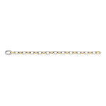 Ti Sento Milano Two-Tone Chain Link Bracelet with Pave Clasp 