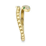 Shy Creation Diamond and Green Green Snake Ring 