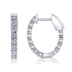 Shy Creation Diamond Hoops - White Gold .5 