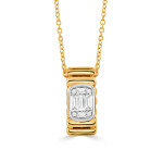 Doves by Doron Paloma Invisible Set Diamond Ridge Pendant 