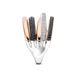 Ti Sento Milano Honeycomb Crossover Ring
