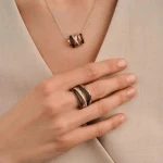Ti Sento Milano Honeycomb Crossover Ring