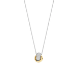 Bold Zirconia Crossover Necklace