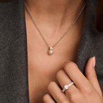Pearl and CZ Pendant Necklace