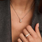 Ti Sento Milano Pearl and CZ Pendant Necklace