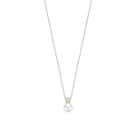 Ti Sento Milano Pearl and CZ Pendant Necklace