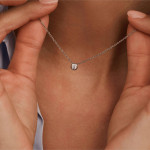 Ti Sento Milano Silver CZ Bezel Pendant Necklace 