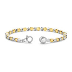 Ti Sento Milano Round Zirconia Two Tone Bracelet 