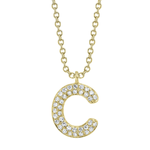 Diamond Initial "C" Necklace