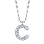Shy Creation Diamond Initial "C" Necklace
