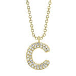 Shy Creation Diamond Initial "C" Necklace
