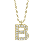 Diamond Initial "B" Necklace