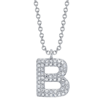 Diamond Initial "B" Necklace