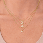 Diamond Initial "D" Necklace