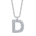 Shy Creation Diamond Initial "D" Necklace 