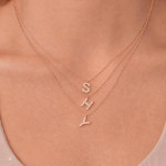 Shy Creation Diamond Initial "D" Necklace 