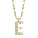 Diamond Initial "E" Necklace