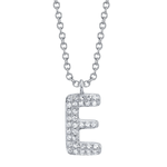 Diamond Initial "E" Necklace