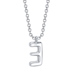 Diamond Initial "E" Necklace