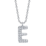 Shy Creation Diamond Initial "E" Necklace